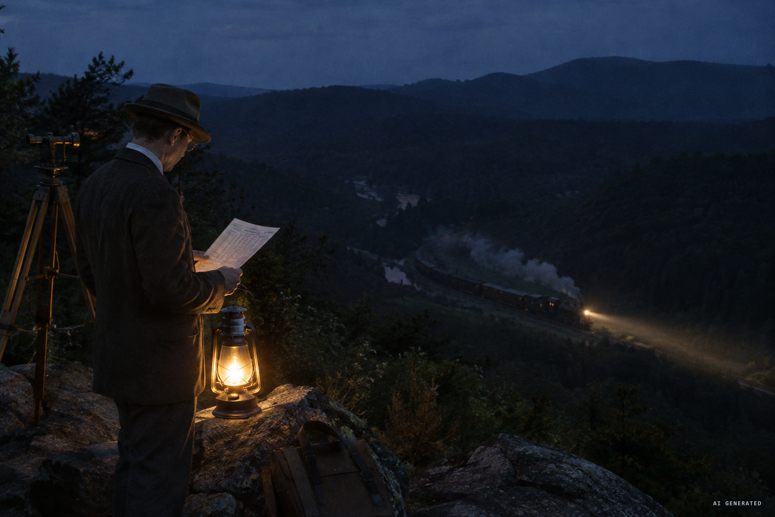 USGS geologist Sterrett traces the lights to locomotive headlights