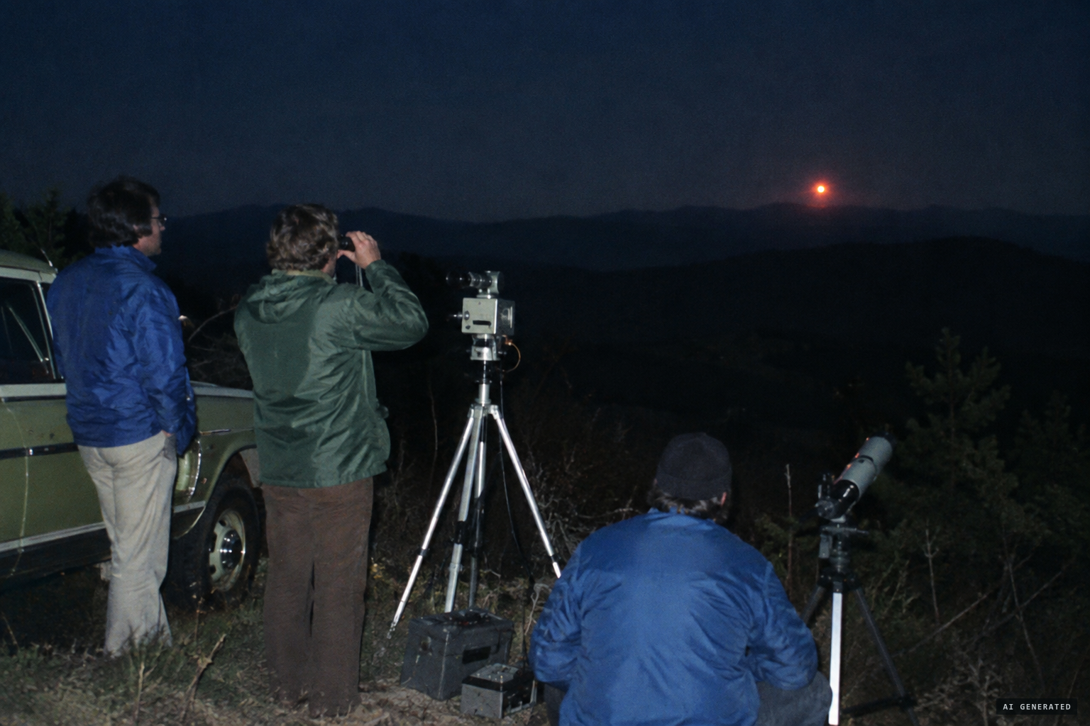 The 1977 Oak Ridge test: a distant arc light looks like a hovering orb