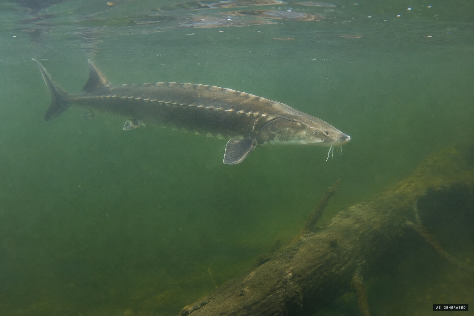 Sceptics suggest a sturgeon, a rock or log
