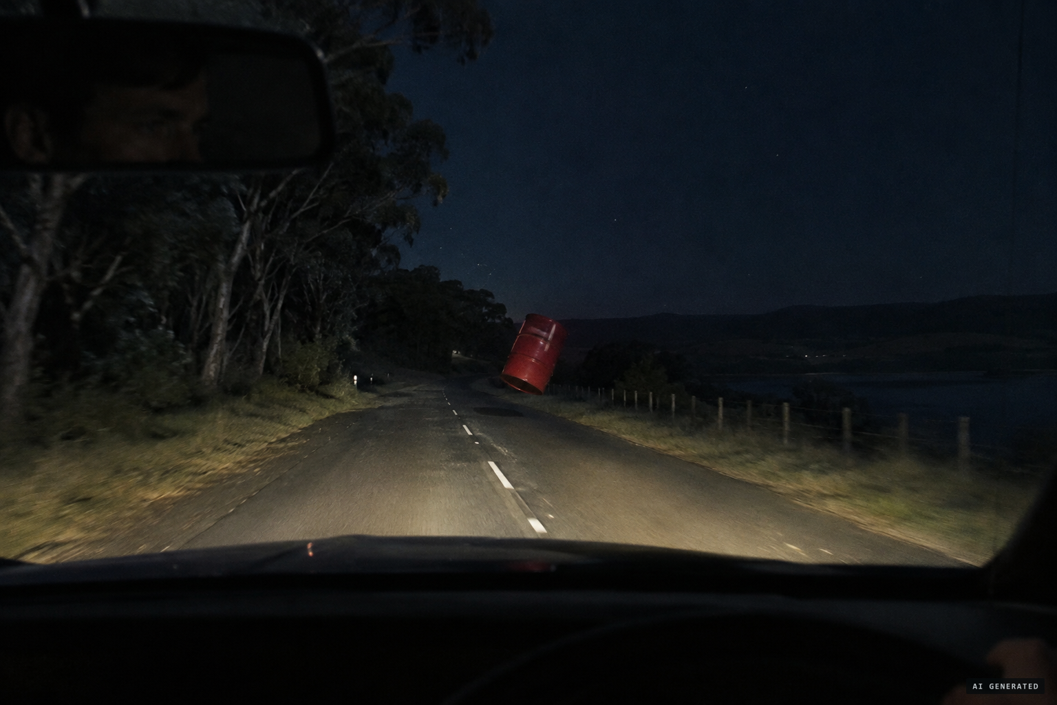 The object drifts toward Burrenjuck with a bouncy side-to-side action