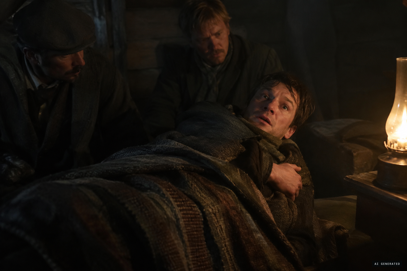 Whidden feels a blow on his arm through the horse-rug