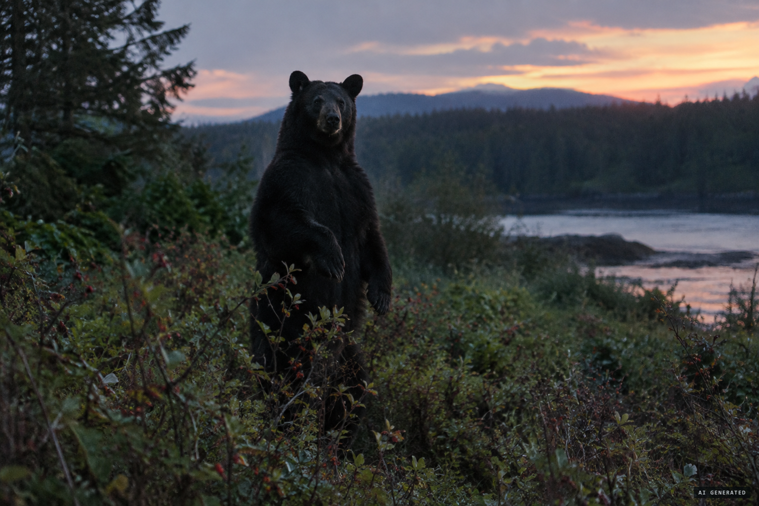 A bear rearing on its hind legs was one explanation offered.