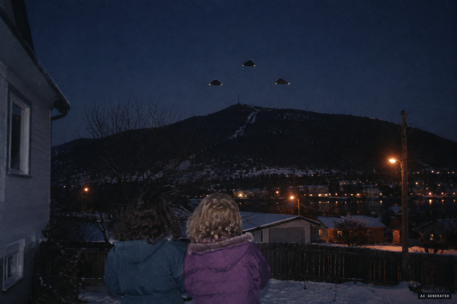 Two sisters see three triangles hovering silently over Sugarloaf Mountain