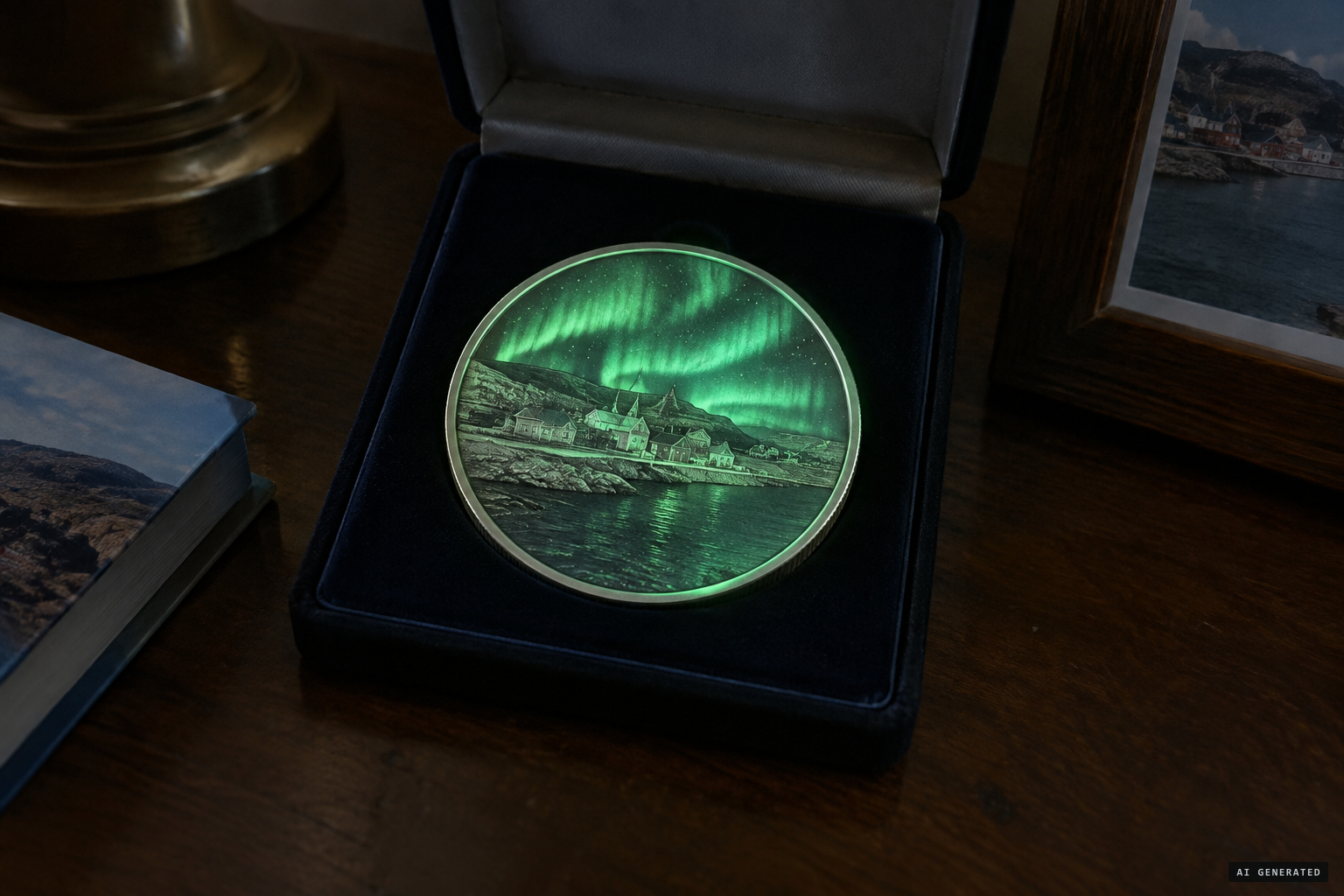 The glow-in-the-dark Mint coin shows Clarenville, not Campbellton