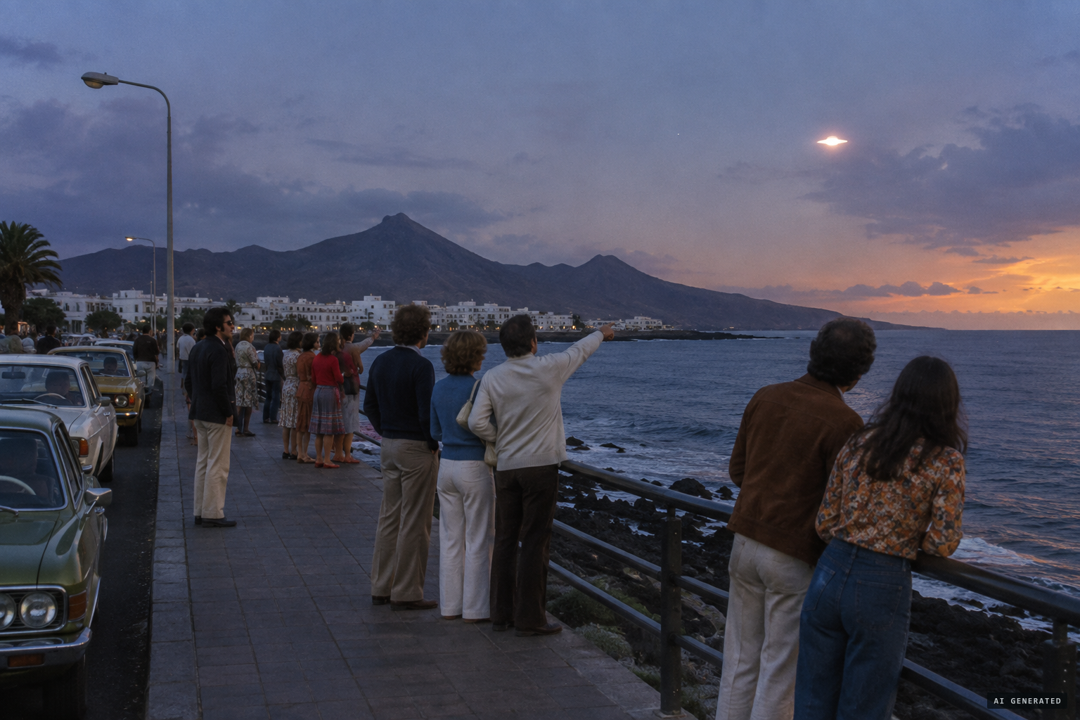 The Canary Islands on the evening of 5 March 1979