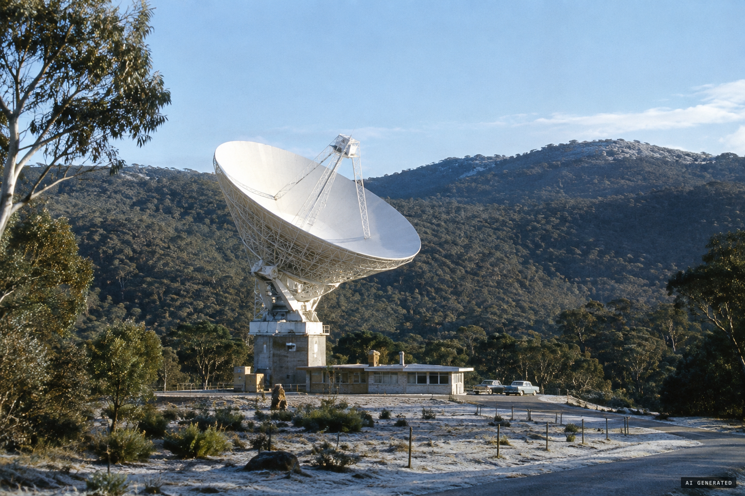 Tidbinbilla tracking Mariner 4 at Mars that same morning
