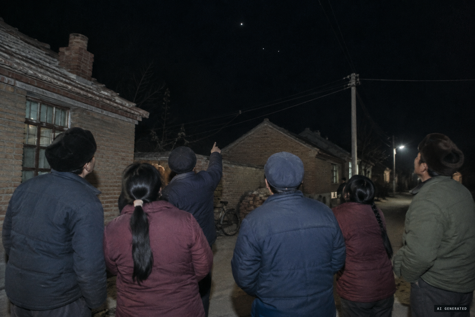 About 160 civilians on the ground witnessed the object
