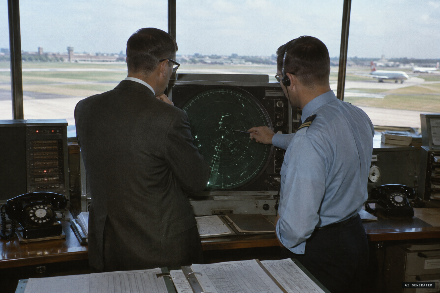 Duggin checks with Mascot airfield and radar; no confirmation, but a balloon is ruled out