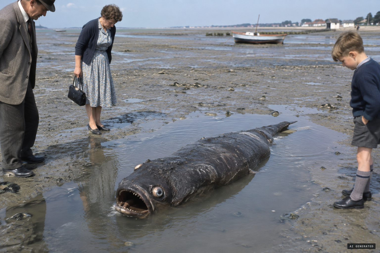 The dead creature found bobbing in a tidal pool