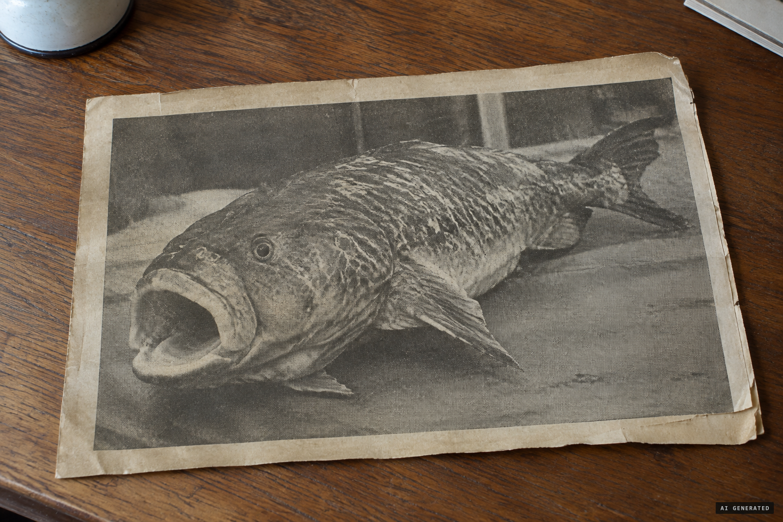 The newspaper photograph of unknown origin