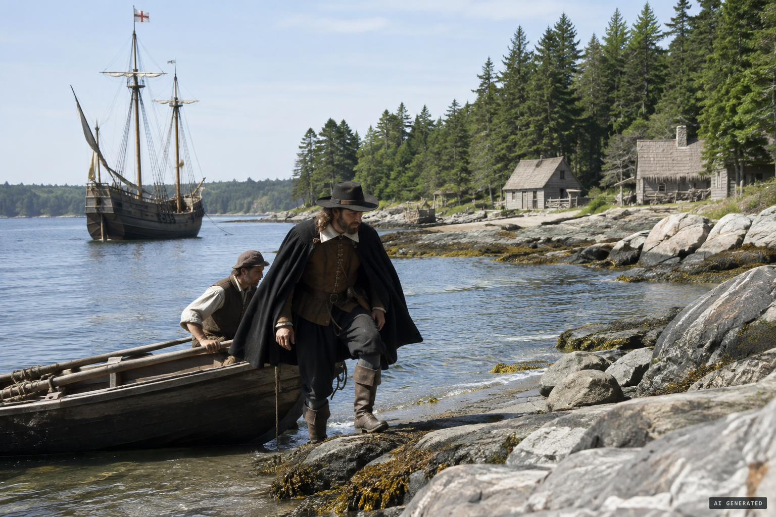 John Josselyn arrives at Black Point in the Province of Maine, July 1638