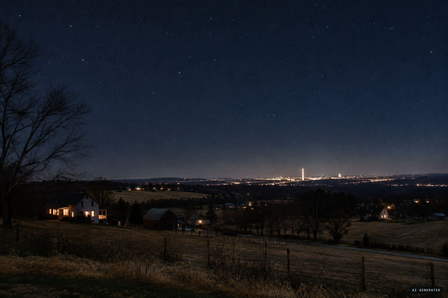 A quiet night sky over Maryland, late 1951