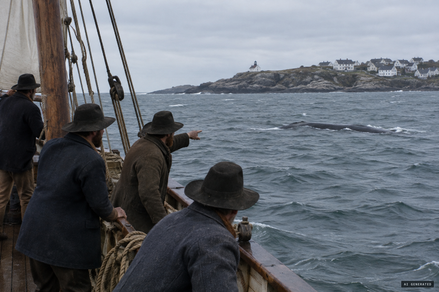 The Cape Ann sea serpent, reported off Gloucester since 1817.