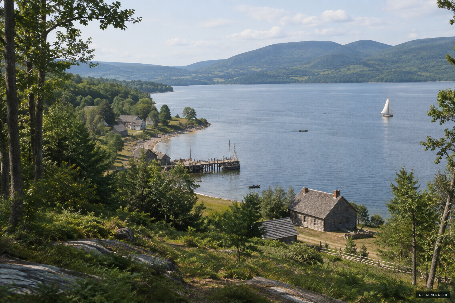 Bulwagga Bay, at the village of Port Henry on Lake Champlain.