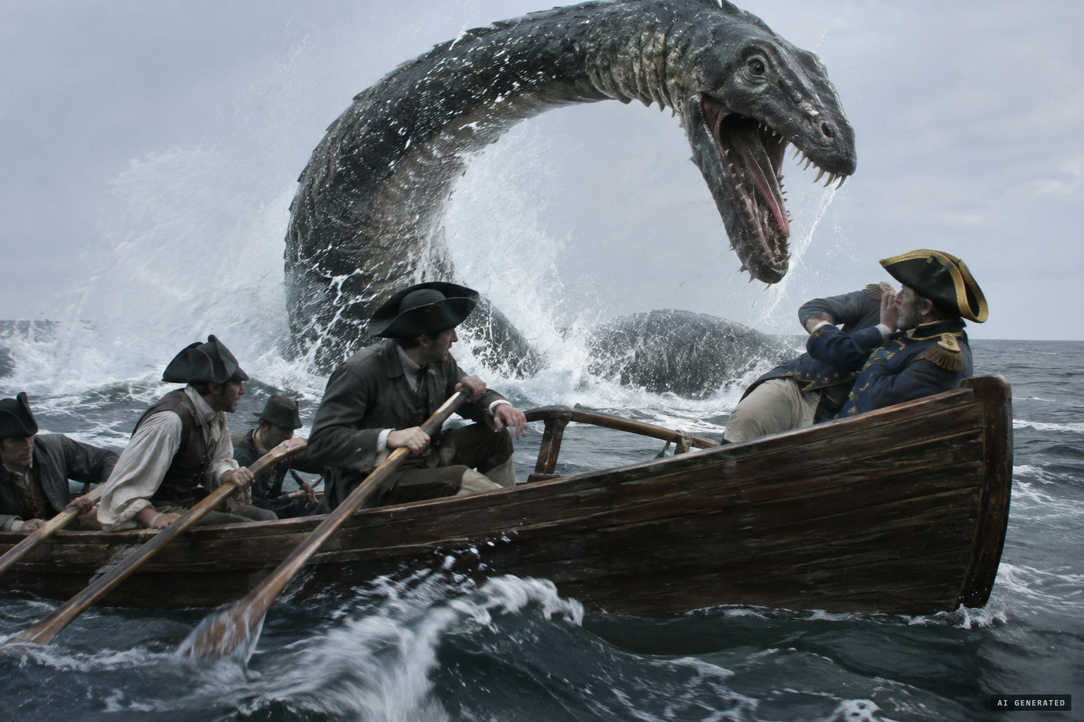 The retelling: the wounded beast pursuing de Ferry.