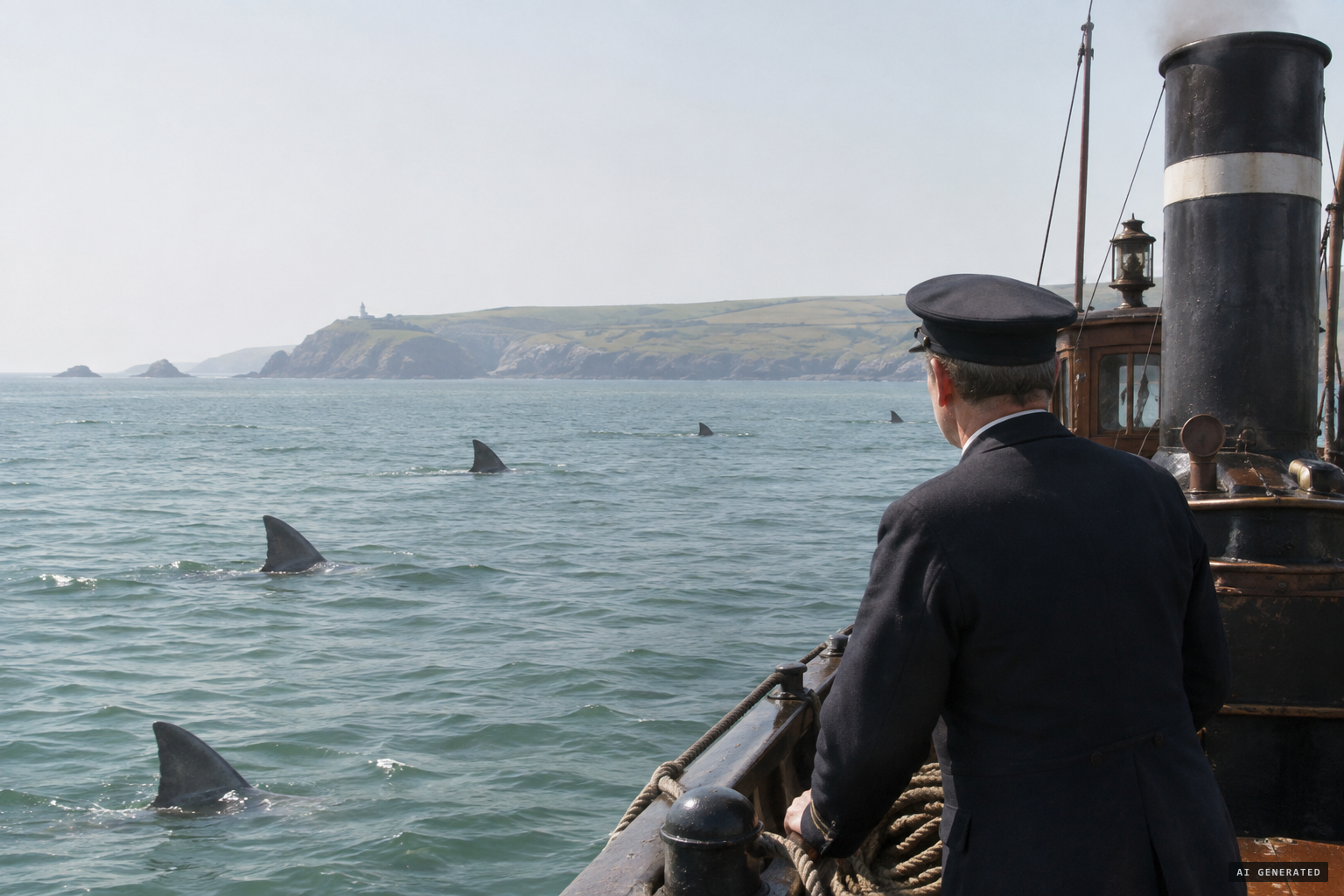 The unusually large sharks White had seen that summer