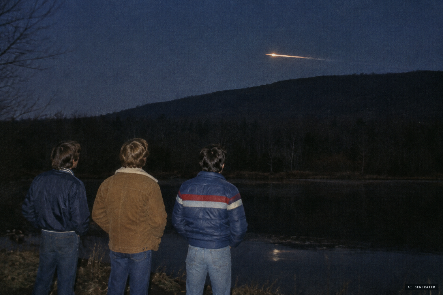 Three boys see a glowing object come in over Salem Mountain