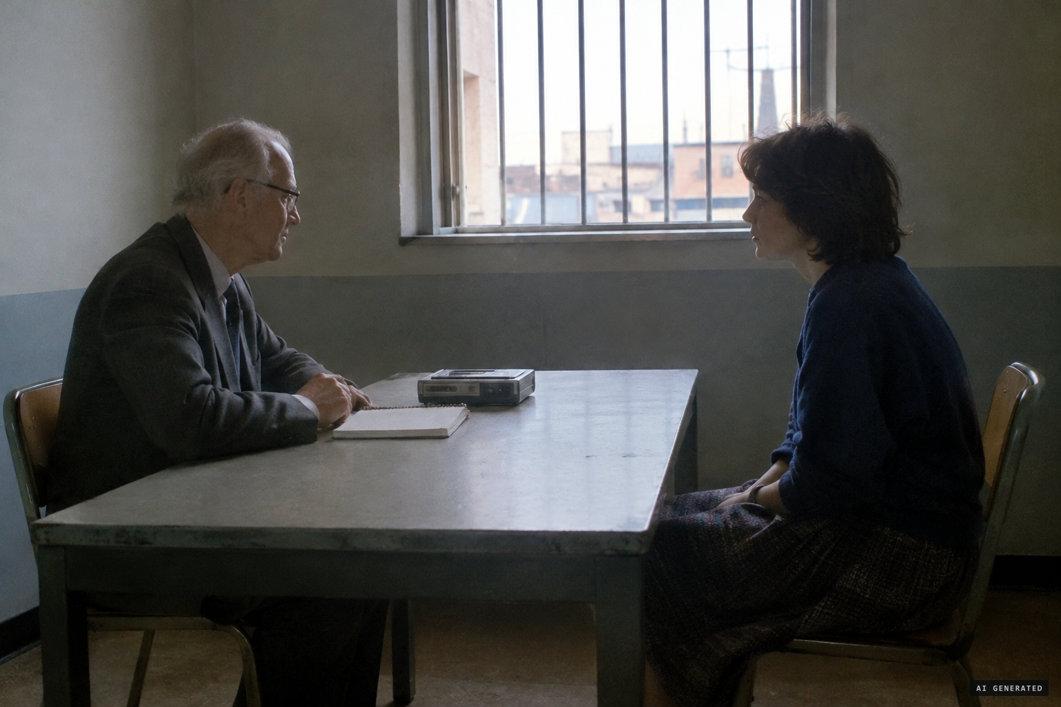 Hans Bender interviews her in Livorno prison for a defence report.