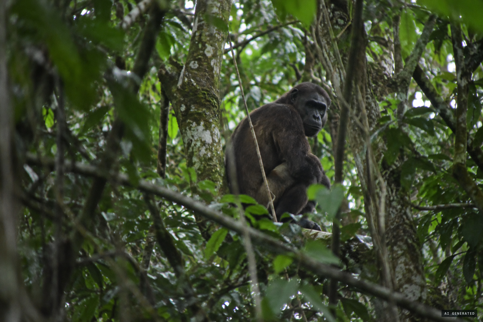 Archer and Sahar see the animal squatting in a tree, 100 feet away