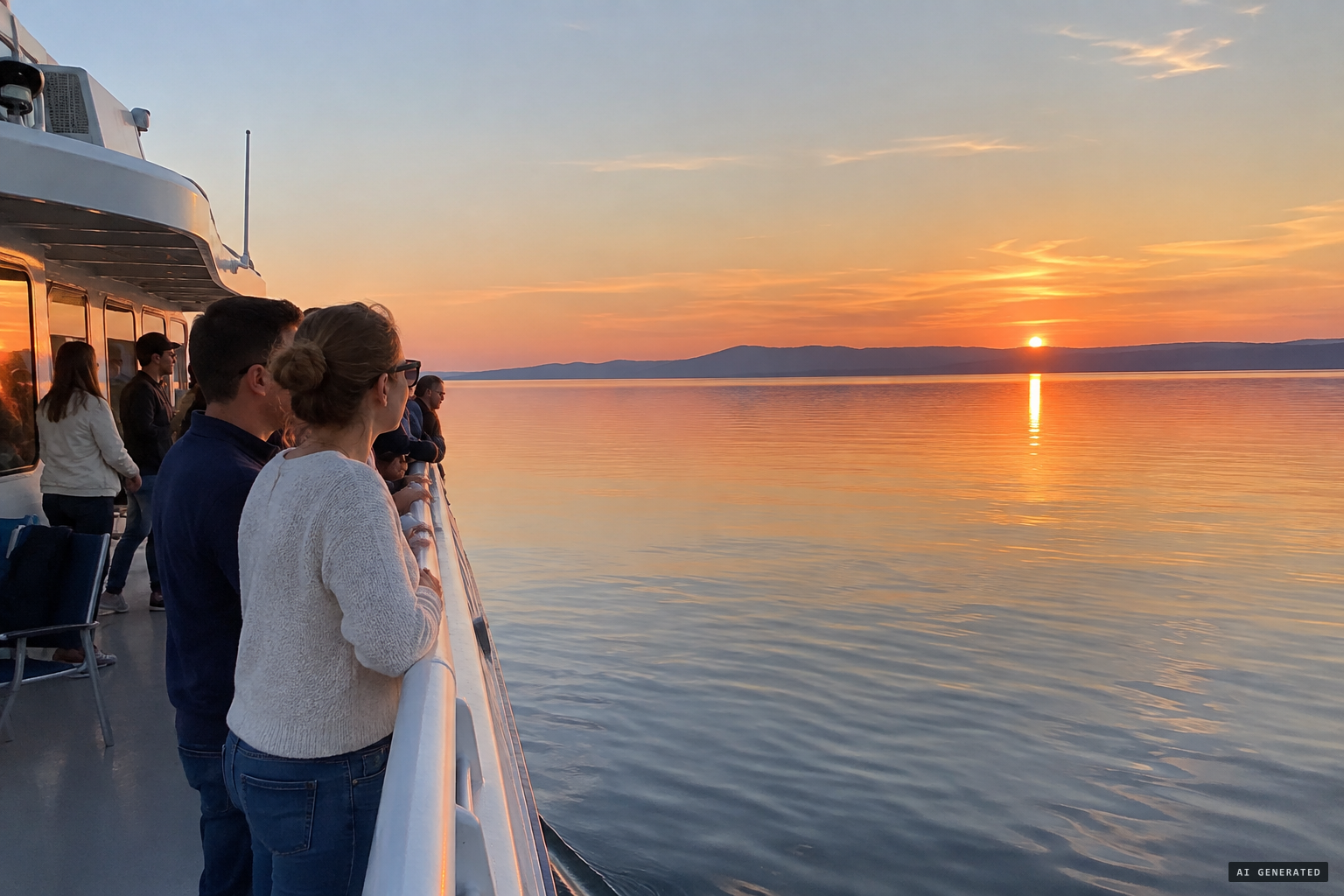 Passengers aboard the Spirit of Ethan Allen III still look for Champ