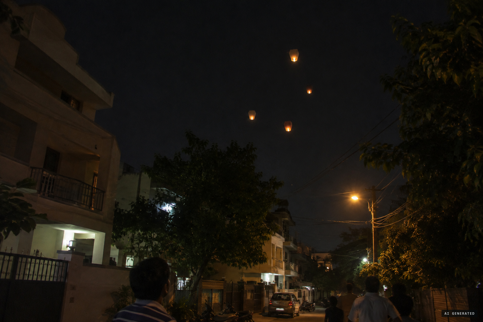 Released sky lanterns, an everyday candidate explanation