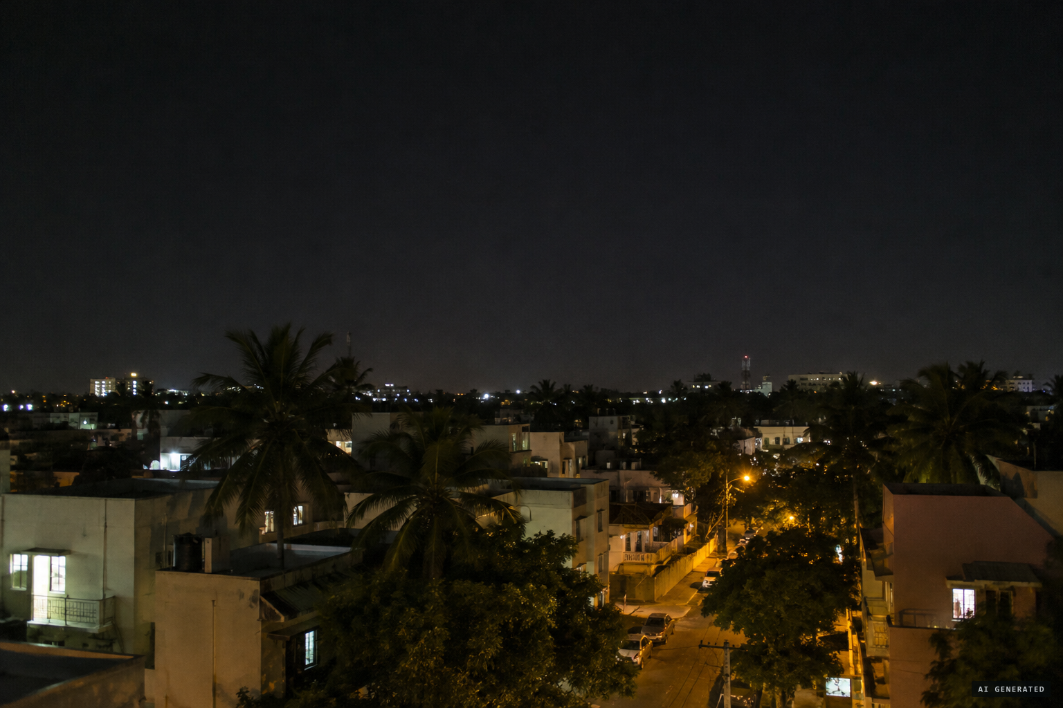 Then the night sky over Mogappair was empty again