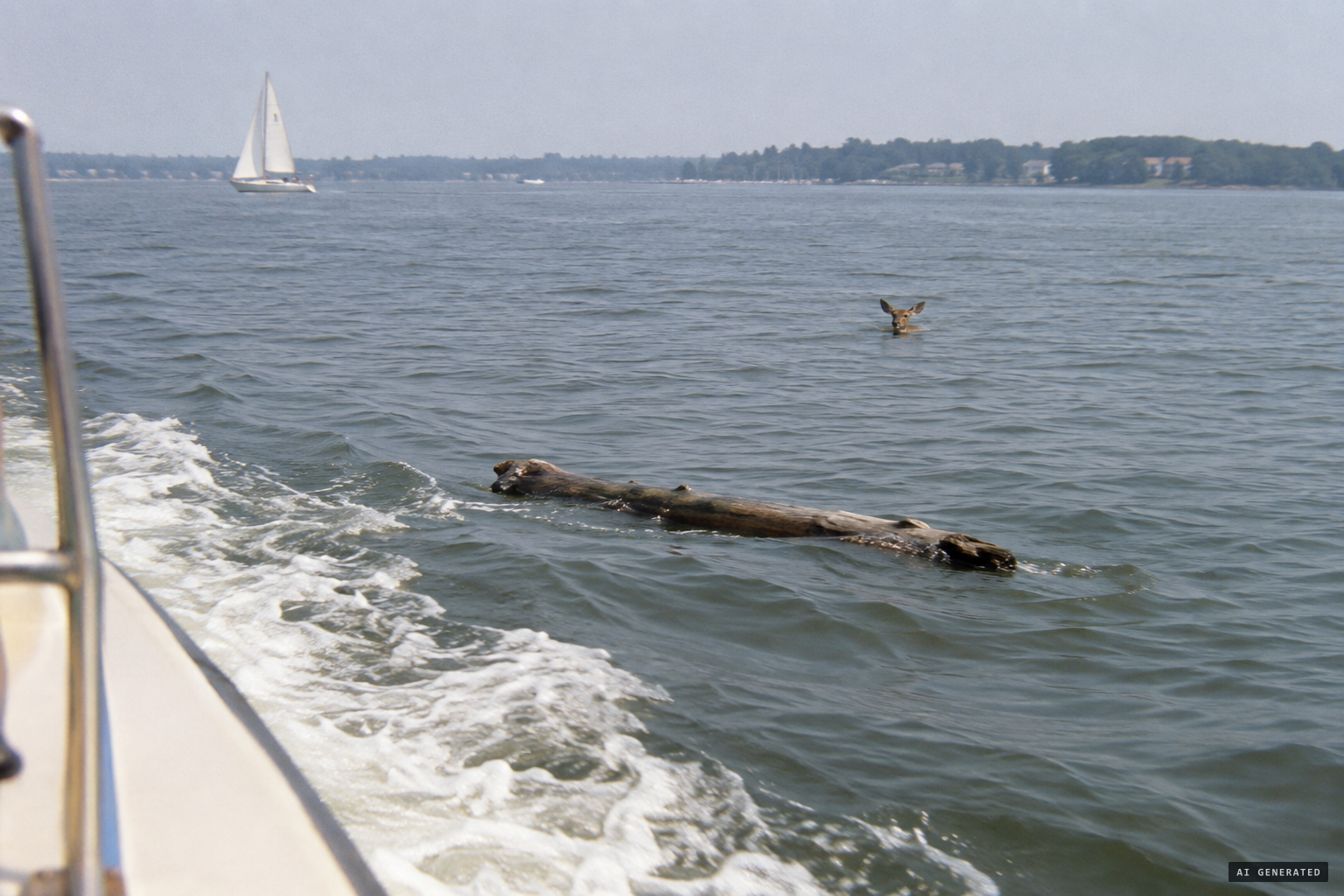 Other explanations: sturgeon, boat wakes, floating logs, swimming deer