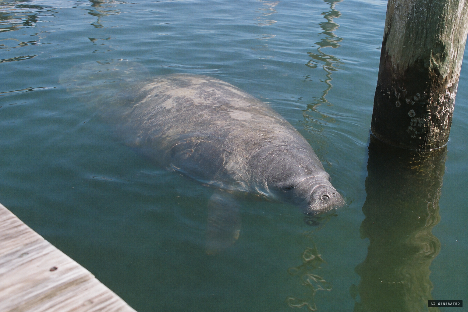 A real stray manatee nicknamed Chessie, 1994