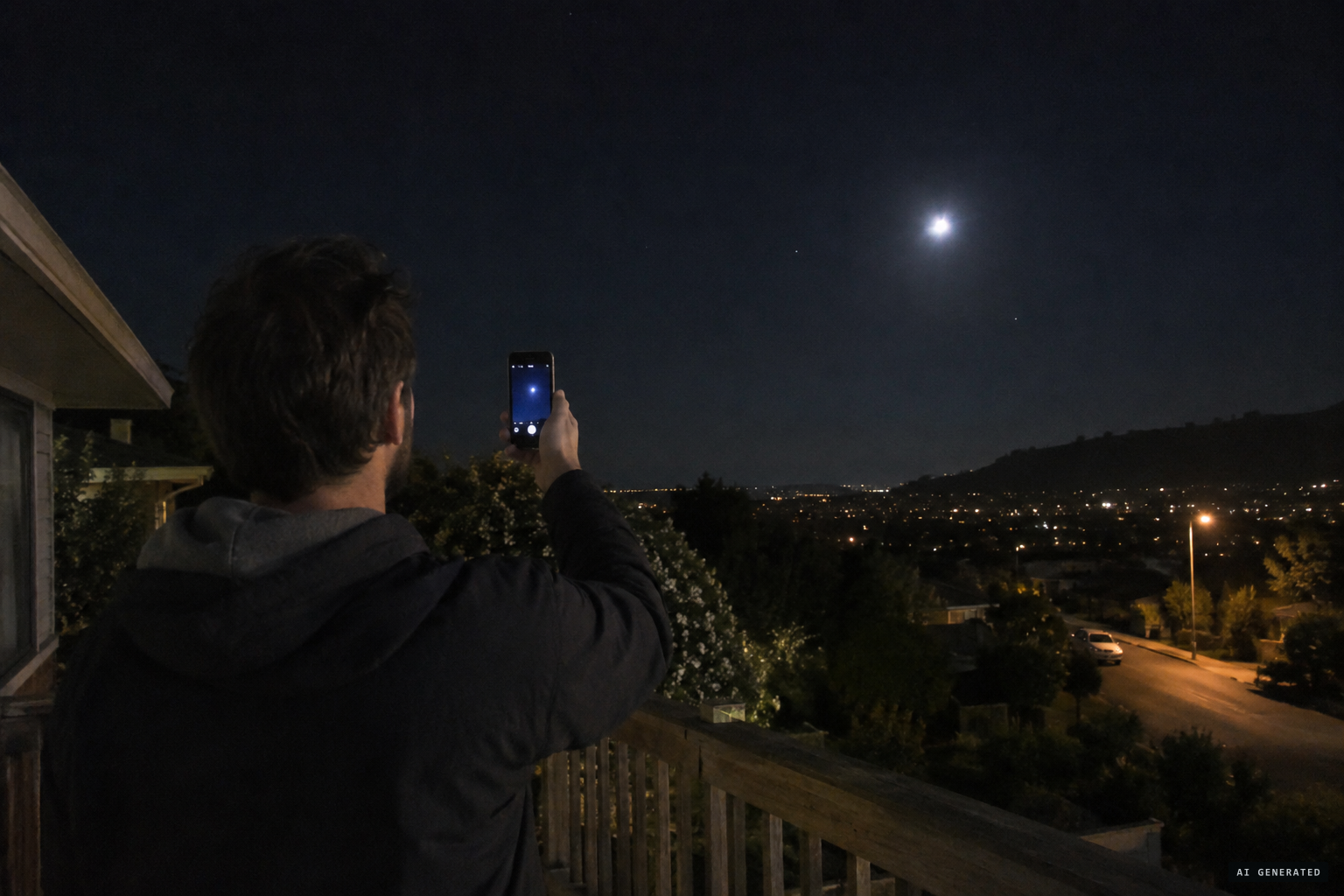 For two hours he keeps filming to see what it will do.