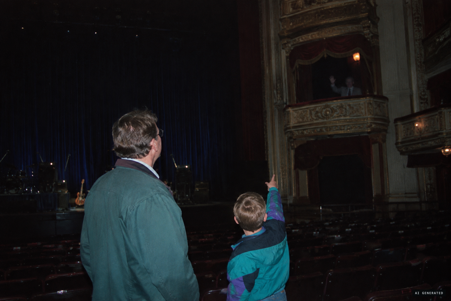 Three-year-old Charlie sees a man waving from Box 9