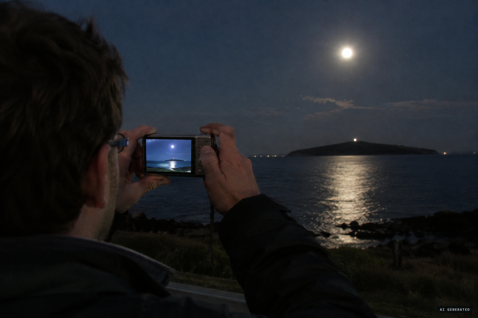 Haines photographs the object