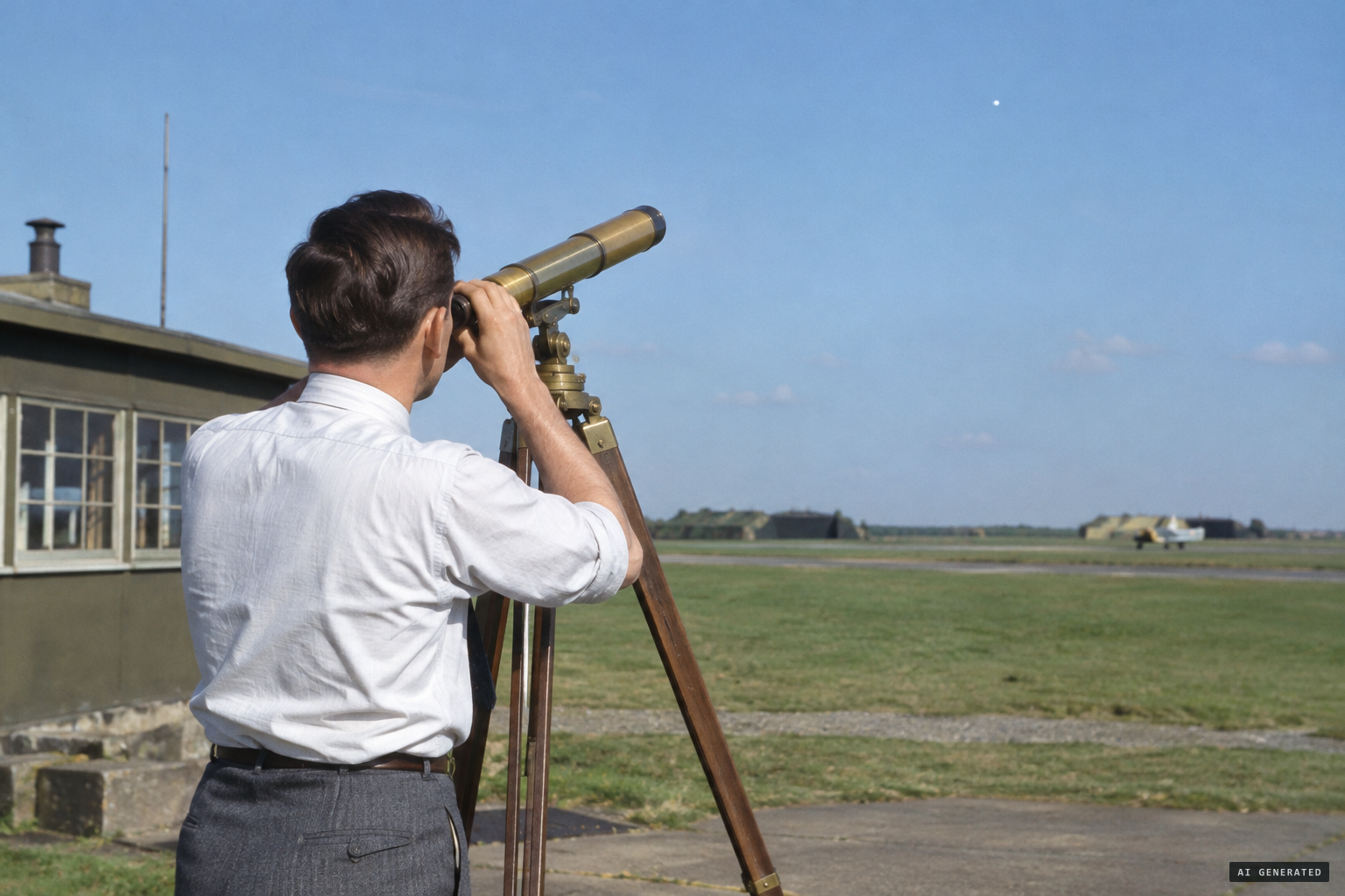 At RAF Manby, a Met Office spokesman trains a telescope on the object
