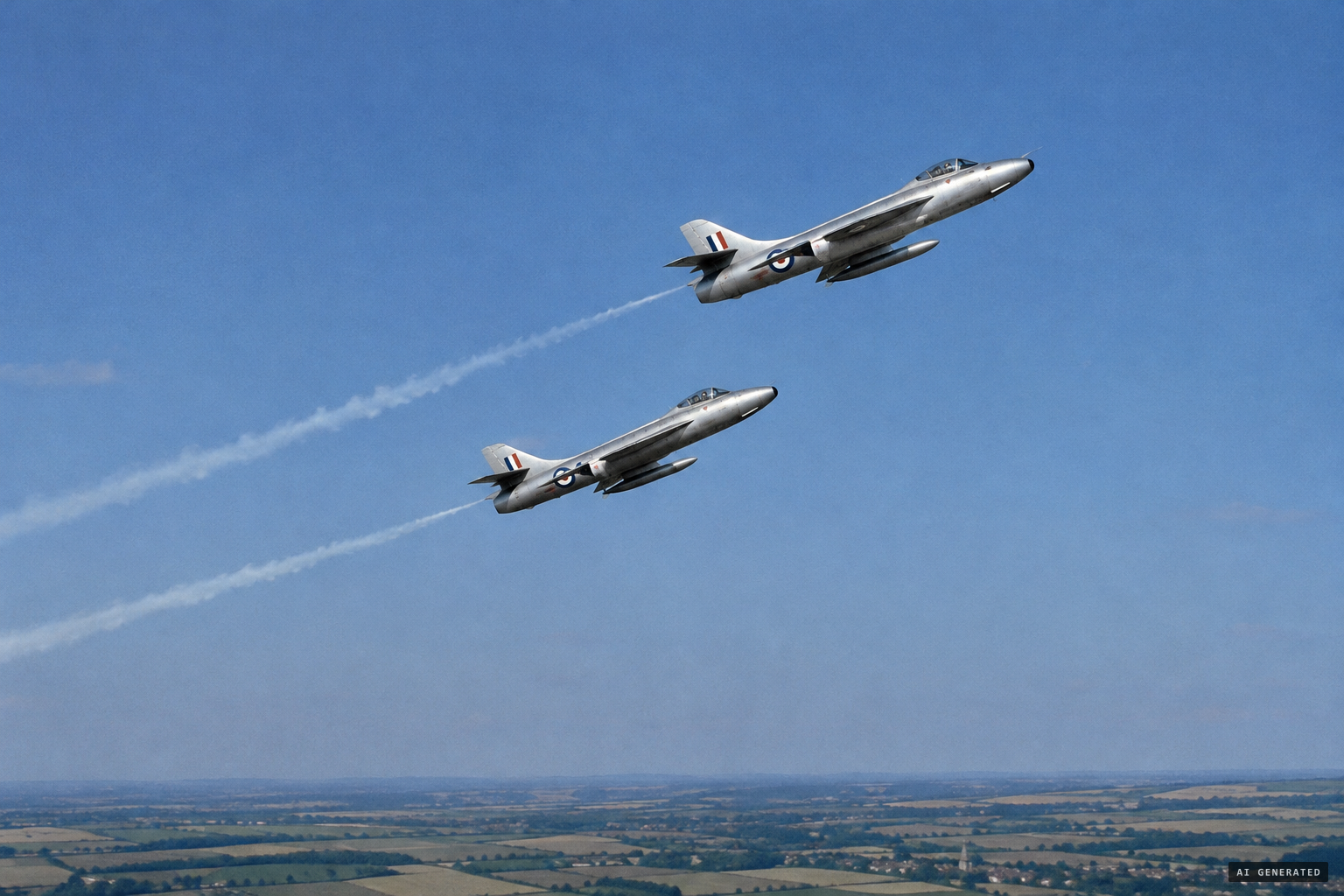 Two fighter aircraft are sent up to investigate