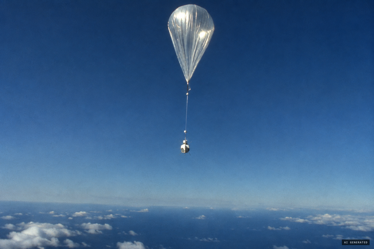 A Skyhook balloon would glitter, its payload like "something white inside"
