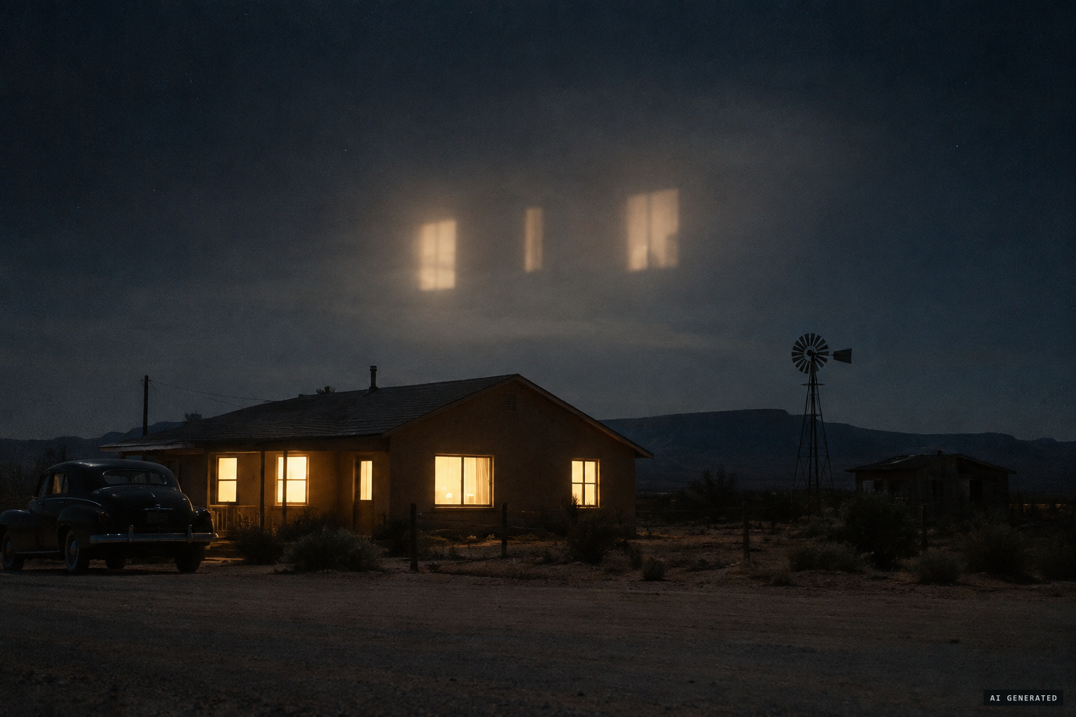 Menzel's theory: house windows reflected off a temperature inversion