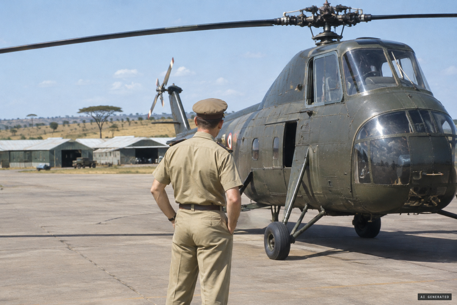 Colonel Remy Van Lierde, commander of the Kamina air base