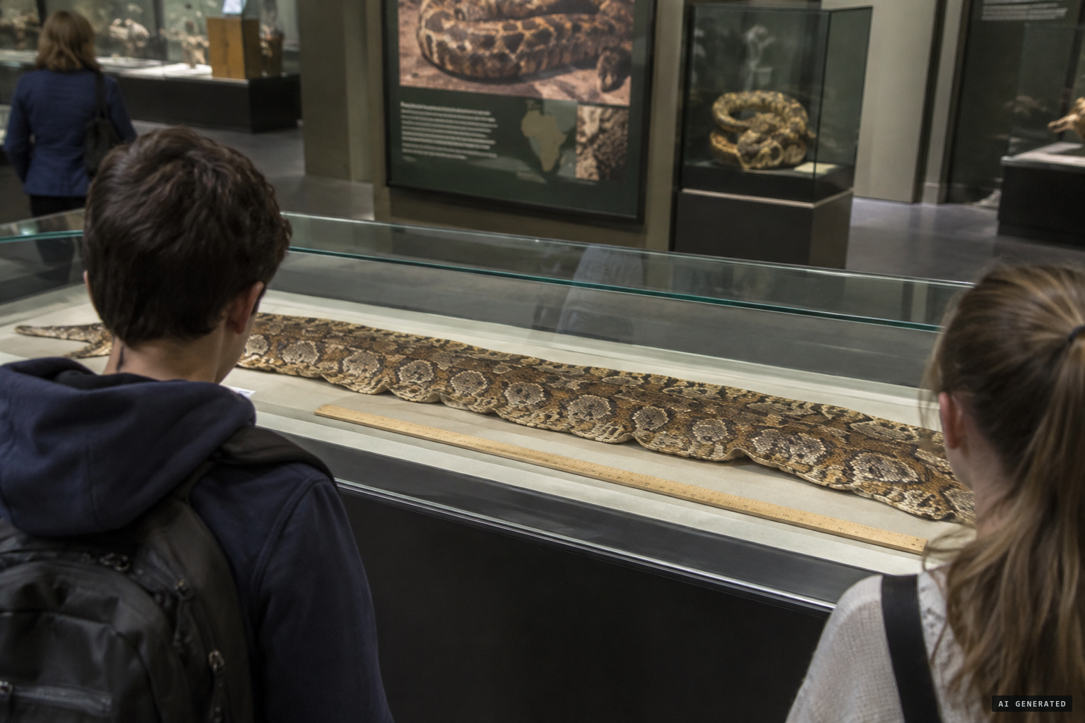The largest credited African rock python: 9.8 metres