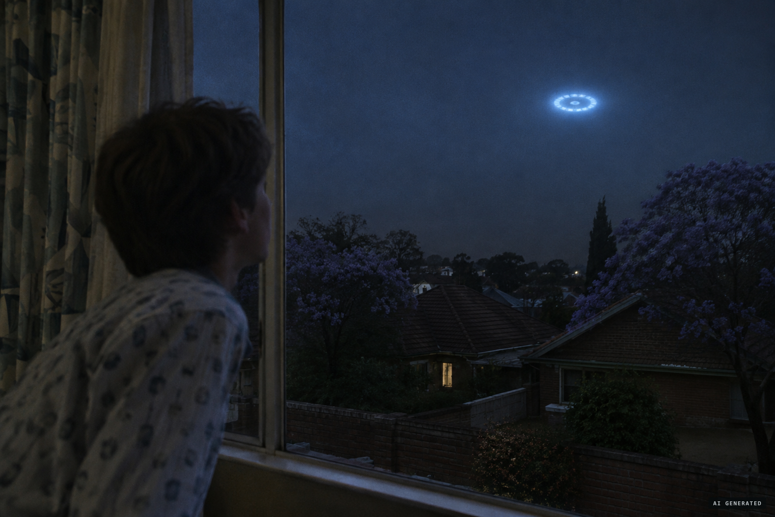 In Pretoria, a 13-year-old sees a ringed light-blue object