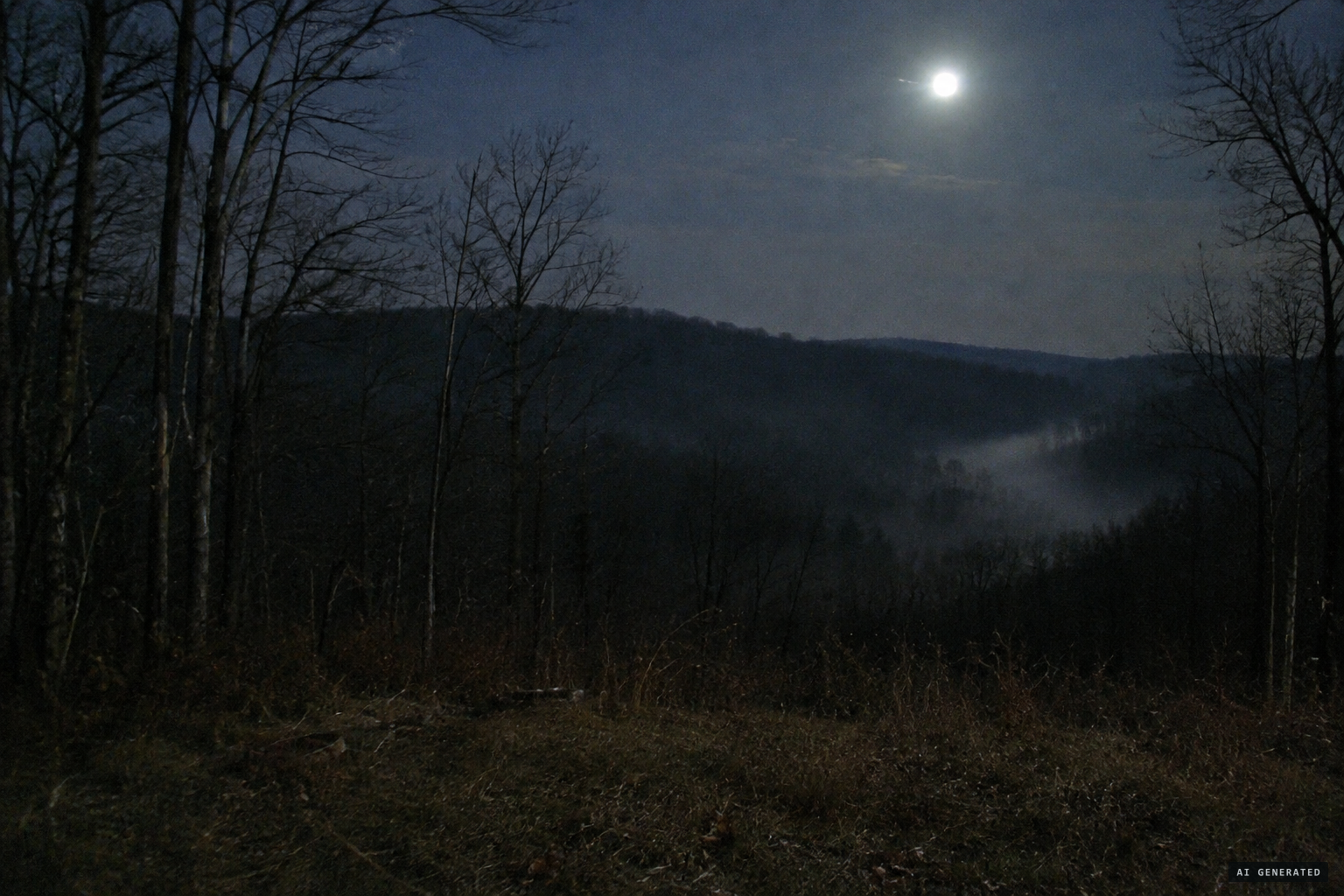 A loud, eerie moan carrying through the hills