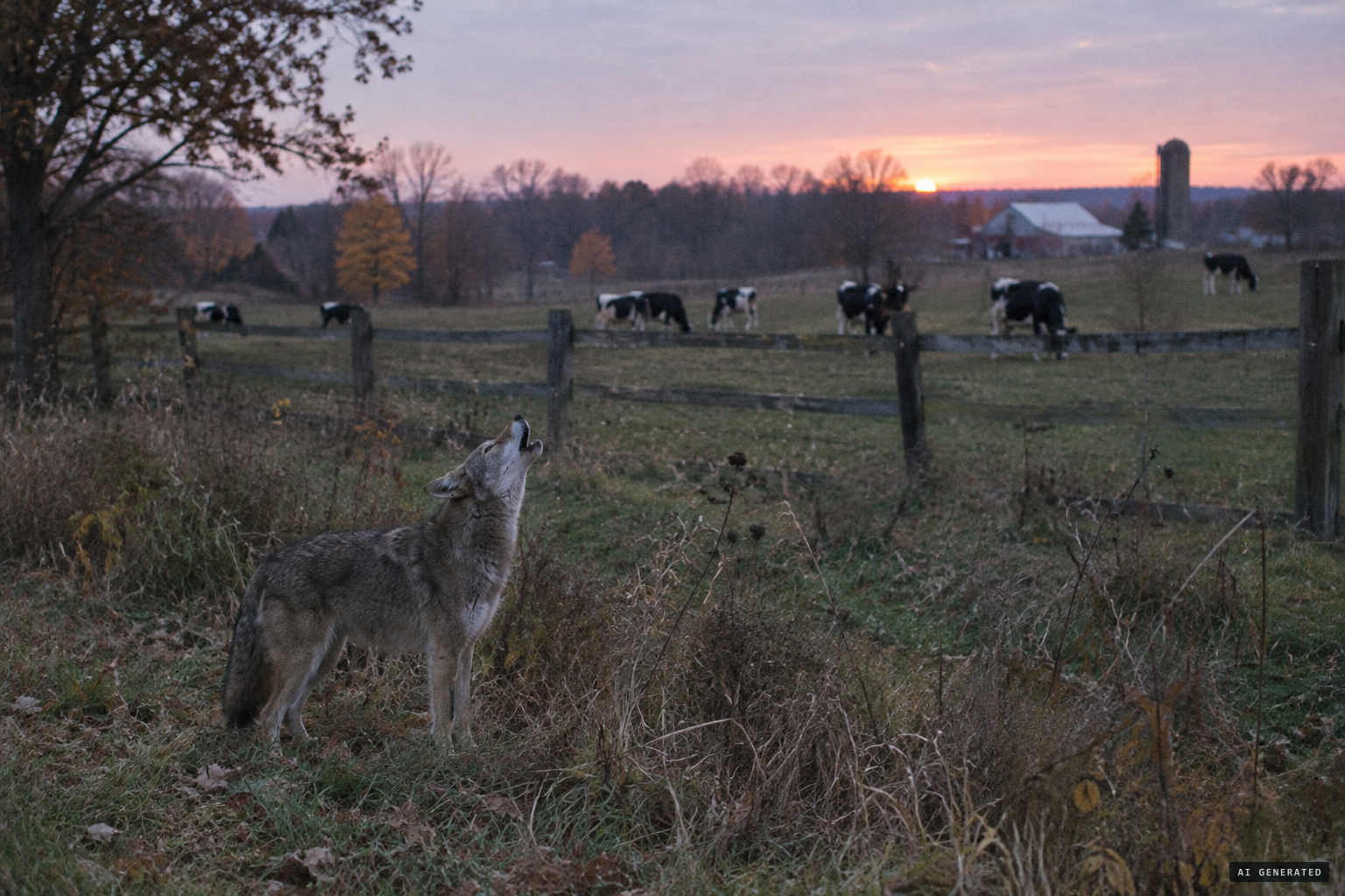 Coyotes, wolves and cows as possible sources