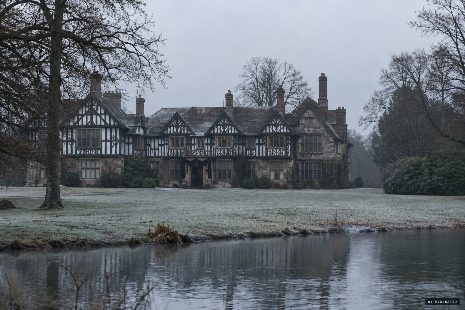 Combermere Abbey in mourning, December 1891