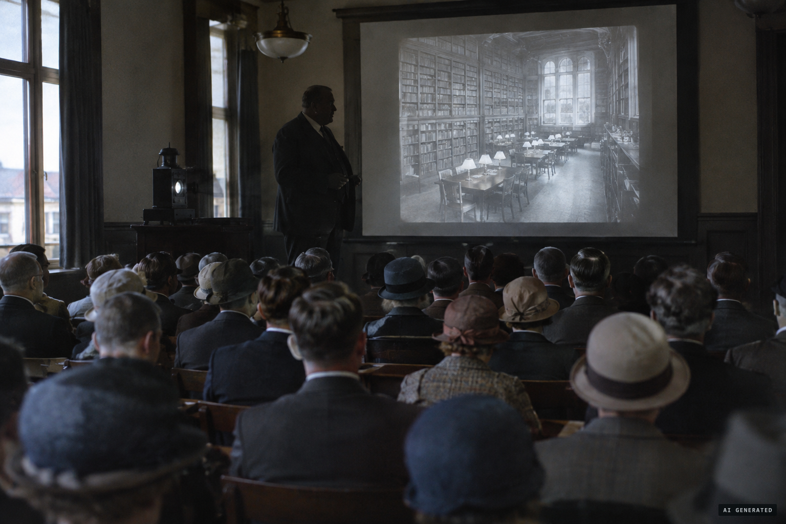 Conan Doyle shows the print as a lantern slide on spirit photography