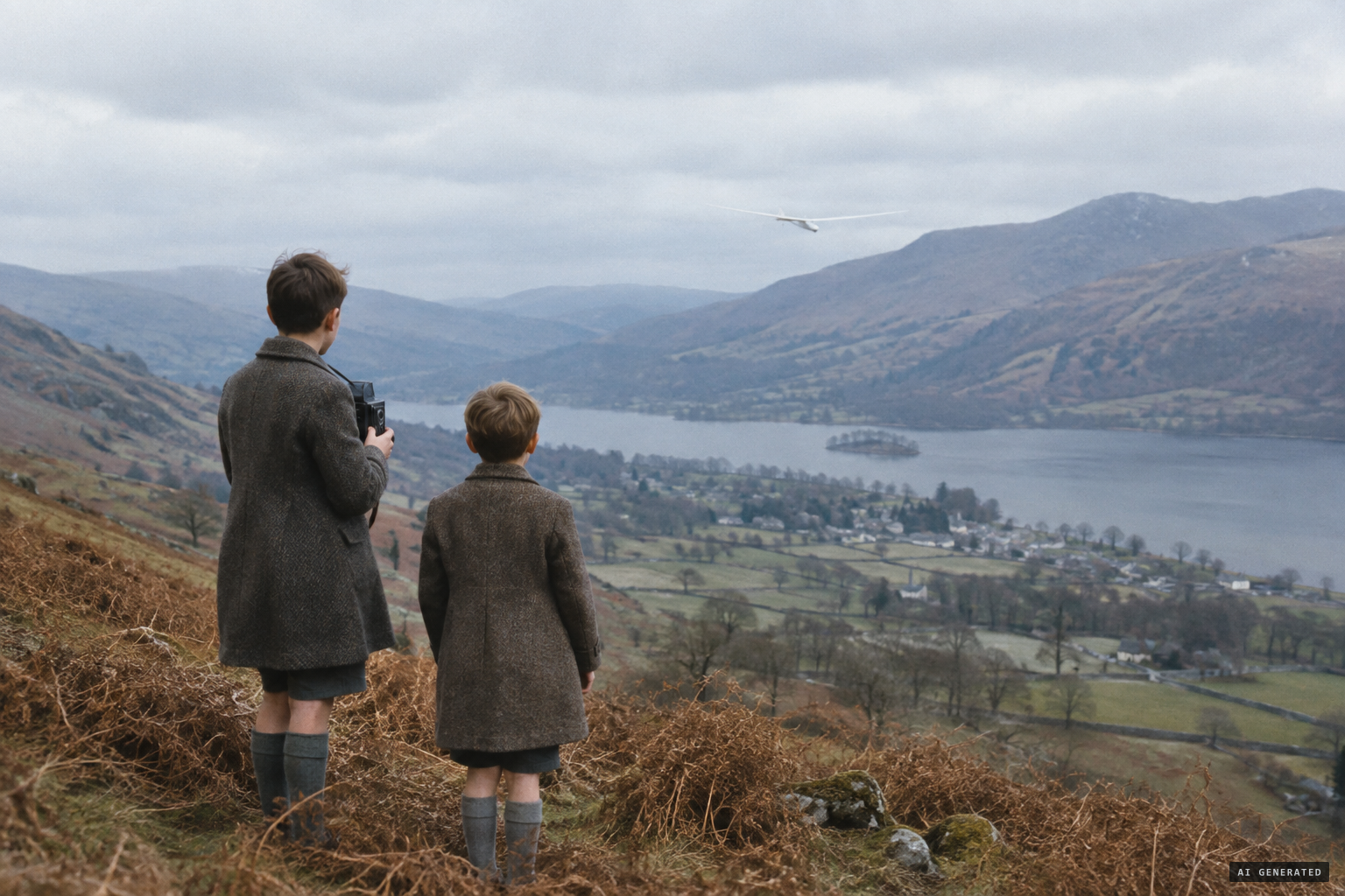 Stephen and his cousin Adrian see something gliding in from Coniston