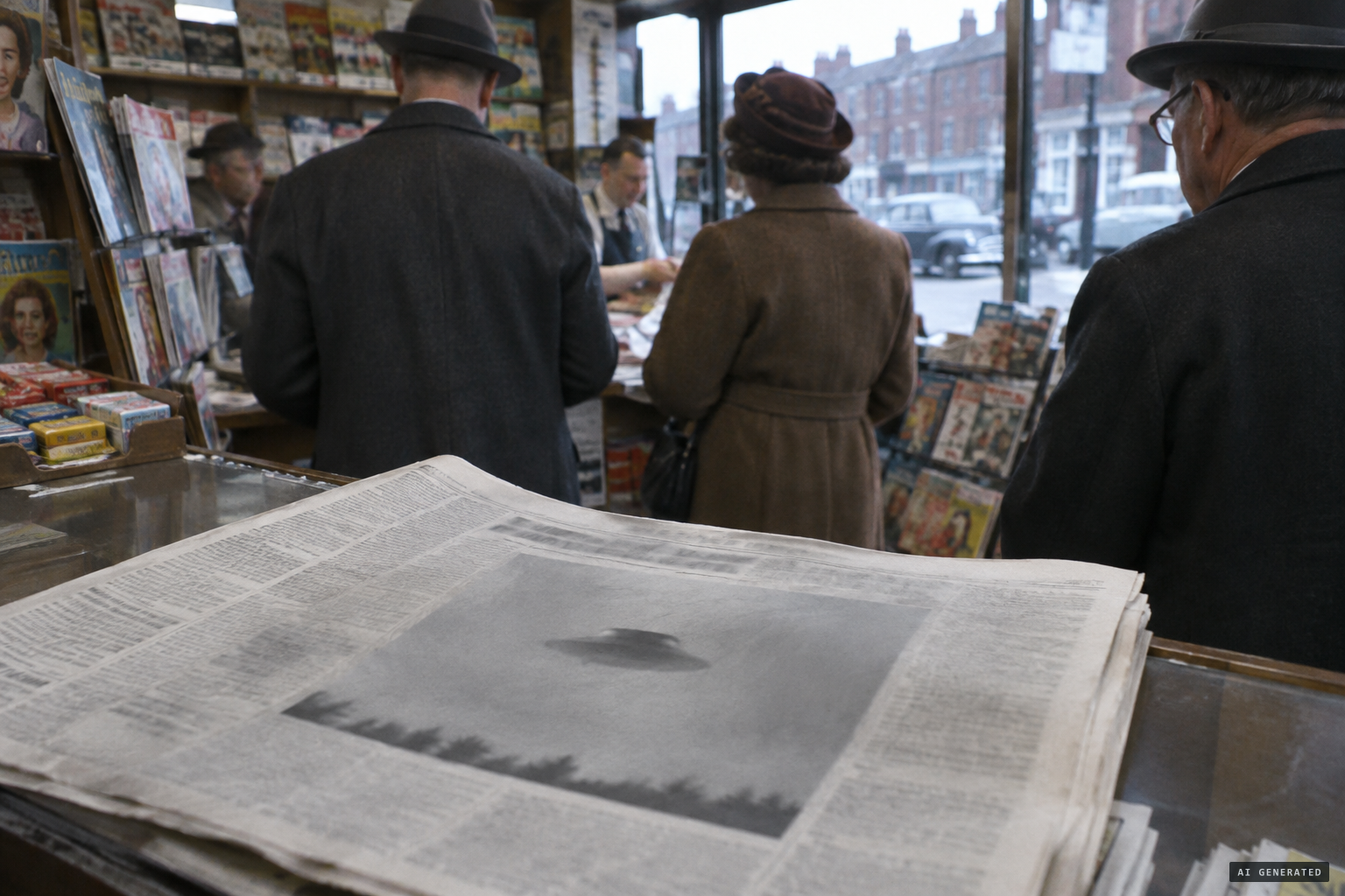 The Lancashire Evening Post breaks the story of the saucer photograph