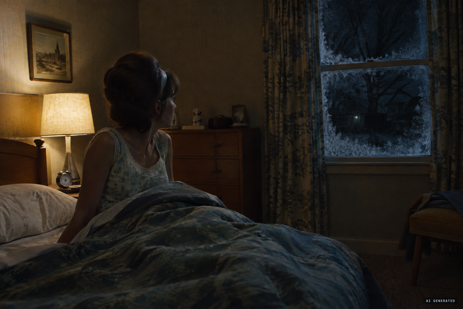 Beeping outside her bedroom window in Middleport