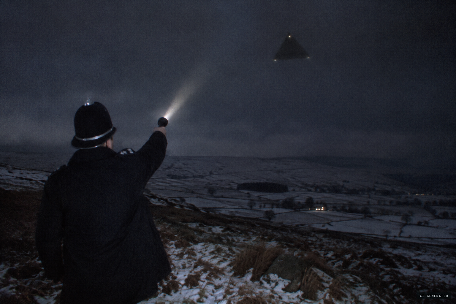 Dodd's black triangle that seemed to answer his torch signals