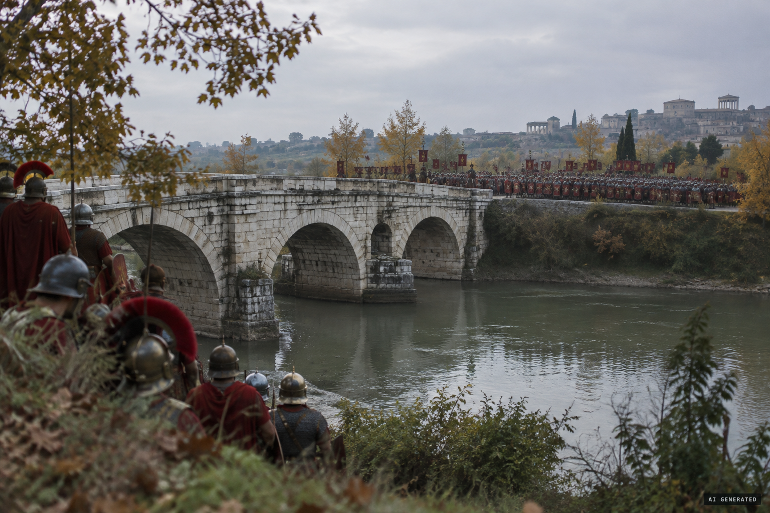 The Milvian Bridge on the Tiber, where Constantine and Maxentius would clash