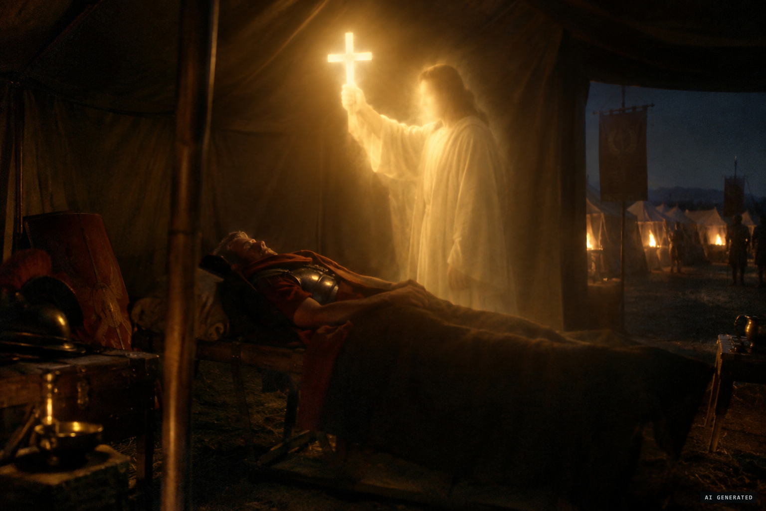 Christ appears in a dream with the same sign