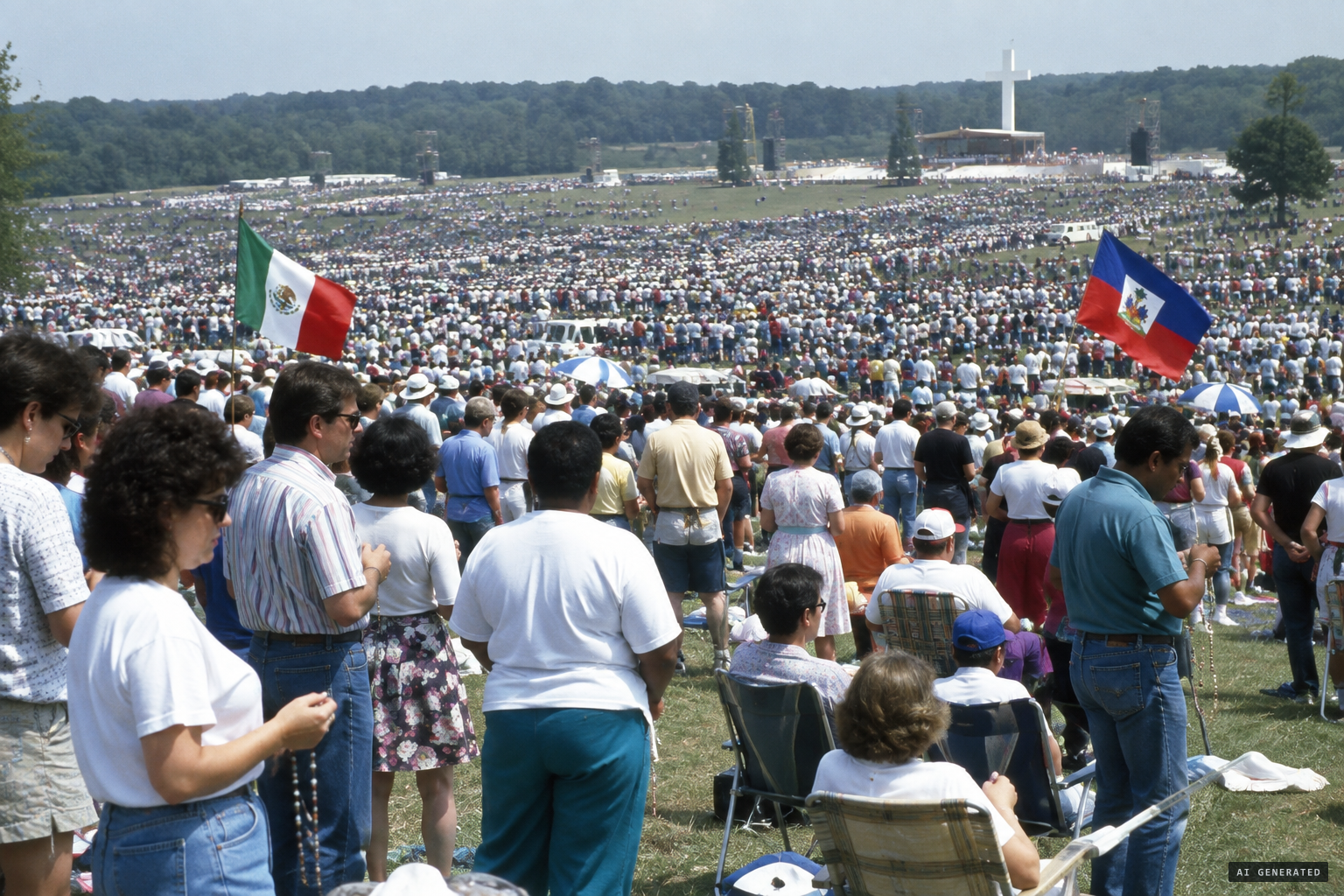 Crowds as large as 80,000 gathered by 1993