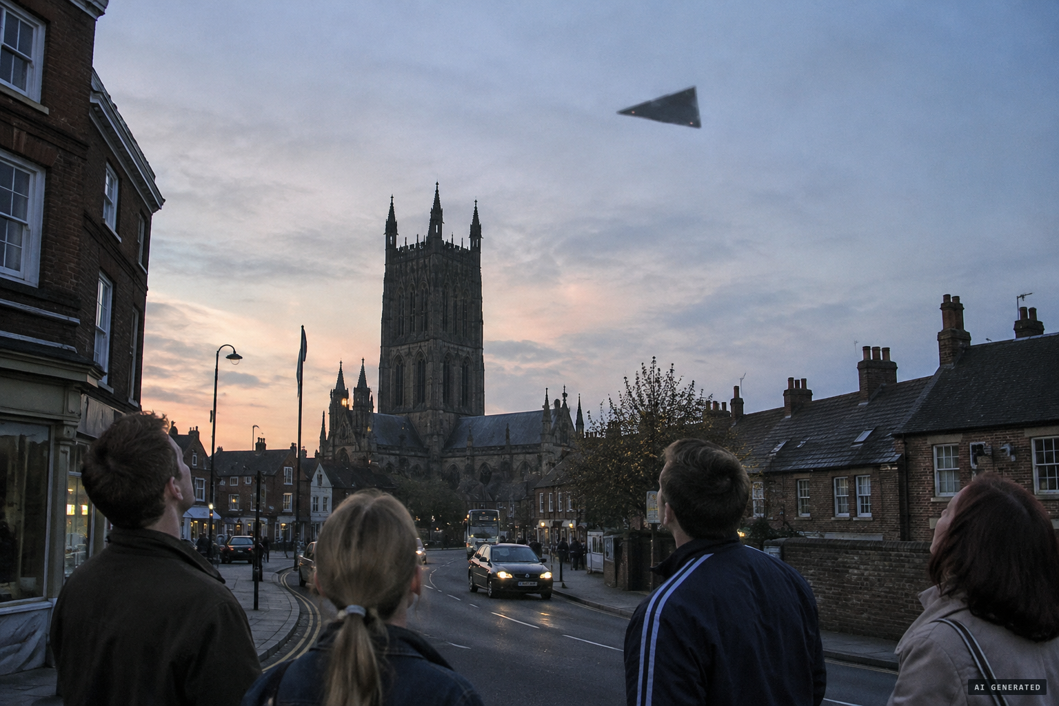 Triangular objects reported over Worcester in 2003